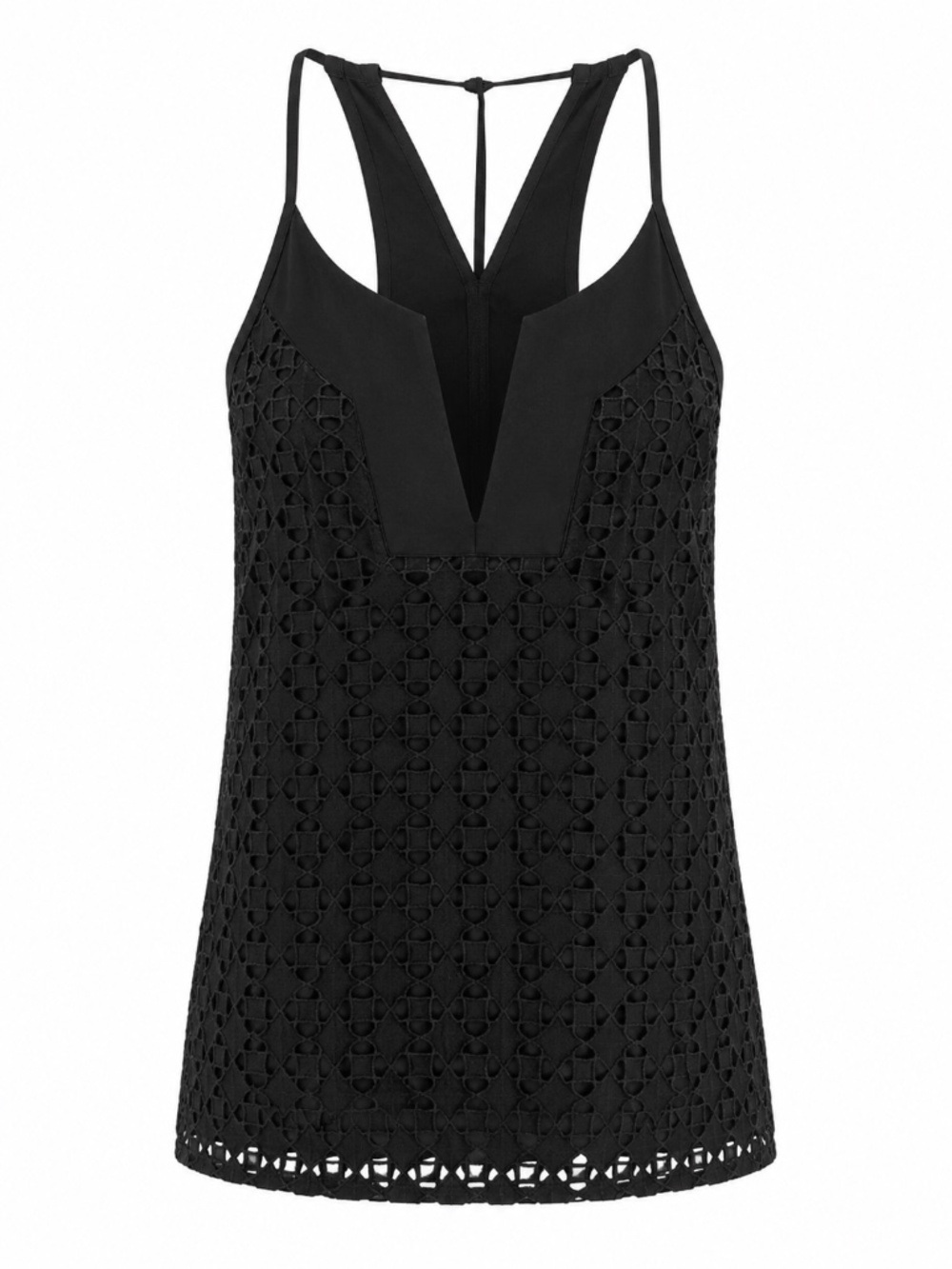 Athleta, Black women's embroidery eyelet  top is a size M